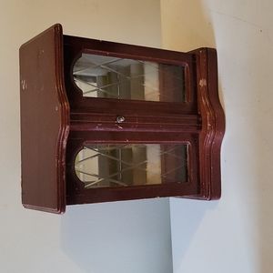 Wooden Jewelry holder with glass door